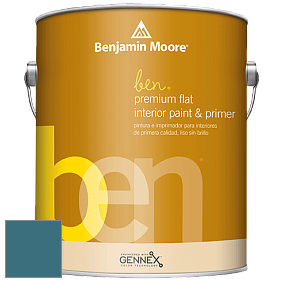 Benjamin Moore Ben W625 Premium Interior Latex Flat краска цвет 749 Bainbridge Blue