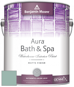 Benjamin Moore Aura 532 Bath & Spa Waterborne Interior Paint Matte Finish краска цвет 683 St. Lucia Teal