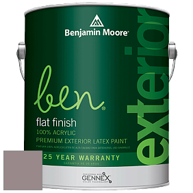 Benjamin Moore Ben 541 Waterborne Exterior Flat Finish краска цвет 2114-40 Wet Concrete