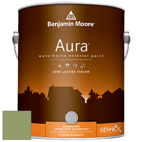 Benjamin Moore Aura 634 Waterborne Exterior Low Lustre Finish краска цвет 545 Buckingham Gardens
