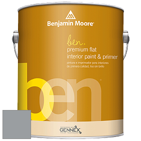 Benjamin Moore Ben W625 Premium Interior Latex Flat краска цвет 1614 Delray Gray