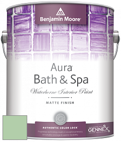 Benjamin Moore Aura 532 Bath & Spa Waterborne Interior Paint Matte Finish краска цвет 2034-50 Acadia Green