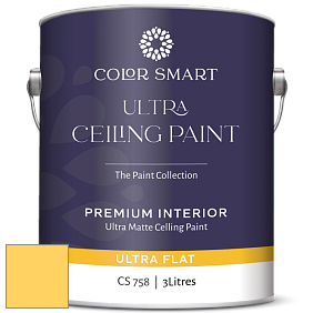 COLOR SMART CS 758 ULTRA CEILING PAINT ультраматовая краска цвет 341 Fiesta Yellow