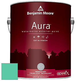 Benjamin Moore Aura 631 Waterborne Exterior Satin Finish краска цвет 2045-40 Bahama Green