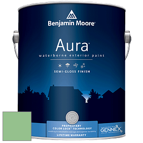 Benjamin Moore Aura 632 Waterborne Exterior Semi-Gloss Finish краска цвет 572 Branch Brook Green