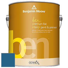 Benjamin Moore Ben W625 Premium Interior Latex Flat краска цвет 2060-20 California Blue
