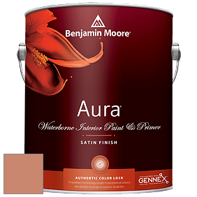 Benjamin Moore Aura 526 Waterborne Interior Satin Finish покрытие цвет 2175-40 Adobe Dust