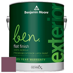 Benjamin Moore Ben 541 Waterborne Exterior Flat Finish краска цвет 1357 Bottle of BordÃ©aux