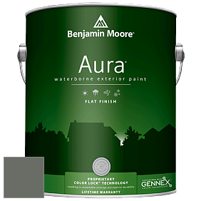Benjamin Moore Aura 629 Waterborne Exterior Flat Finish краска цвет 1575 Rainy Afternoon