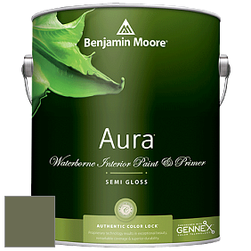 Benjamin Moore Aura 528 Waterborne Interior Semi-gloss Finish краска цвет NCS S 6020-G50Y 