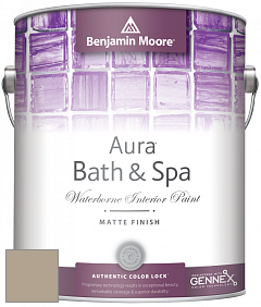 Benjamin Moore Aura 532 Bath & Spa Waterborne Interior Paint Matte Finish краска цвет 977 Brandon Beige