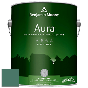 Benjamin Moore Aura 629 Waterborne Exterior Flat Finish краска цвет 643 Steamed Spinach
