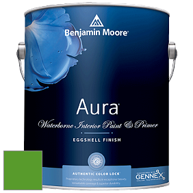 Benjamin Moore Aura 524 Waterborne Interior Eggshell Finish краска цвет 2032-10 Neon Green