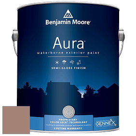 Benjamin Moore Aura 632 Waterborne Exterior Semi-Gloss Finish краска цвет 2096-40 Gaucho Brown