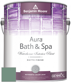 Benjamin Moore Aura 532 Bath & Spa Waterborne Interior Paint Matte Finish краска цвет NCS S 4020-G 