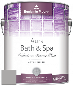 Benjamin Moore Aura 532 Bath & Spa Waterborne Interior Paint Matte Finish краска цвет 2112-50 Stormy Monday