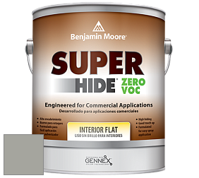 Benjamin Moore 355 Super Hide Zero Voc Interior Flat краска цвет 1482 Sabre Gray