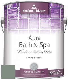 Benjamin Moore Aura 532 Bath & Spa Waterborne Interior Paint Matte Finish краска цвет 699 Garden Oasis