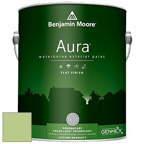 Benjamin Moore Aura 629 Waterborne Exterior Flat Finish краска цвет 425 Lime Twist