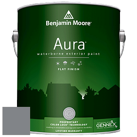 Benjamin Moore Aura 629 Waterborne Exterior Flat Finish краска цвет 1615 Rock Gray