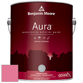 Benjamin Moore Aura 631 Waterborne Exterior Satin Finish краска цвет 2001-40 Pink Popsicle
