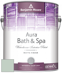 Benjamin Moore Aura 532 Bath & Spa Waterborne Interior Paint Matte Finish краска цвет NCS S 1510-G 