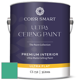 COLOR SMART CS 758 ULTRA CEILING PAINT ультраматовая краска цвет NCS S 2050-B90G 