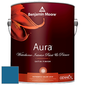 Benjamin Moore Aura 526 Waterborne Interior Satin Finish покрытие цвет NCS S 4050-R90B 