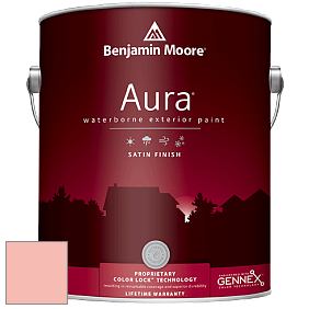 Benjamin Moore Aura 631 Waterborne Exterior Satin Finish краска цвет 010 Pink Canopy