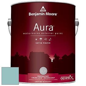 Benjamin Moore Aura 631 Waterborne Exterior Satin Finish краска цвет 2051-50 Tranquil Blue
