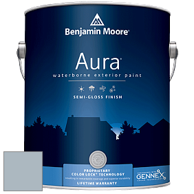 Benjamin Moore Aura 632 Waterborne Exterior Semi-Gloss Finish краска цвет 1627 Manor Blue