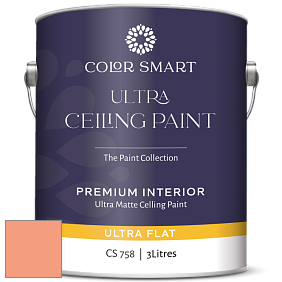 COLOR SMART CS 758 ULTRA CEILING PAINT ультраматовая краска цвет 2014-40 Peachy Keen