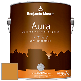 Benjamin Moore Aura 634 Waterborne Exterior Low Lustre Finish краска цвет 2155-20 Gold Mine