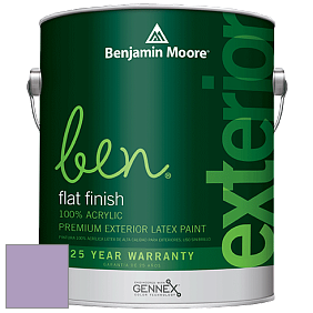 Benjamin Moore Ben 541 Waterborne Exterior Flat Finish краска цвет 1390 Hydrangea