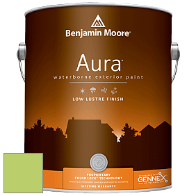 Benjamin Moore Aura 634 Waterborne Exterior Low Lustre Finish краска цвет 418 Willow Springs Green