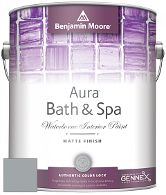 Benjamin Moore Aura 532 Bath & Spa Waterborne Interior Paint Matte Finish краска цвет 1593 Adagio