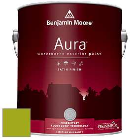 Benjamin Moore Aura 631 Waterborne Exterior Satin Finish краска цвет 2027-10 Dark Lime