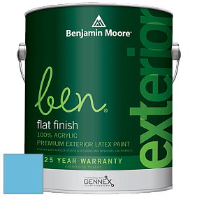 Benjamin Moore Ben 541 Waterborne Exterior Flat Finish краска цвет 789 Sea to Shining Sea