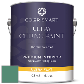 COLOR SMART CS 758 ULTRA CEILING PAINT ультраматовая краска цвет 601 Juniper Green