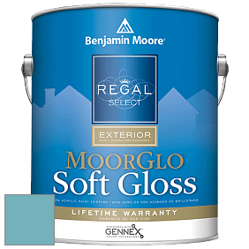 Benjamin Moore W096 Regal Select Exterior Paint-Moor GloSoft Gloss Finish краска цвет 747 Bayville Blue