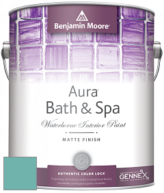 Benjamin Moore Aura 532 Bath & Spa Waterborne Interior Paint Matte Finish краска цвет 670 Gulf Stream