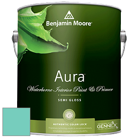 Benjamin Moore Aura 528 Waterborne Interior Semi-gloss Finish краска цвет NCS S 1040-B70G 