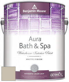 Benjamin Moore Aura 532 Bath & Spa Waterborne Interior Paint Matte Finish краска цвет 976 Coastal Fog