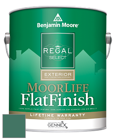 Benjamin Moore W105 Regal Select Exterior Paint-MoorLife Flat Finish краска цвет 623 Deep Sea