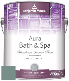 Benjamin Moore Aura 532 Bath & Spa Waterborne Interior Paint Matte Finish краска цвет 691 Dartsmouth Green