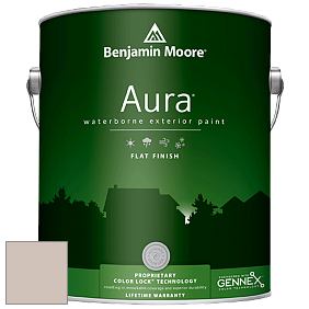 Benjamin Moore Aura 629 Waterborne Exterior Flat Finish краска цвет 989 Alphano Beige