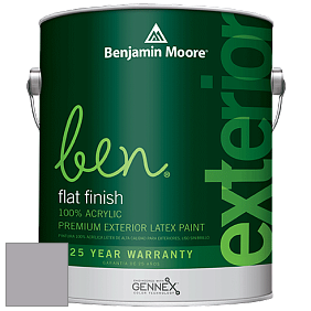 Benjamin Moore Ben 541 Waterborne Exterior Flat Finish краска цвет 1453 Pebble Creek
