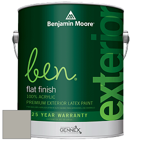 Benjamin Moore Ben 541 Waterborne Exterior Flat Finish краска цвет 1558 Fieldstone
