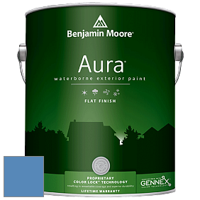 Benjamin Moore Aura 629 Waterborne Exterior Flat Finish краска цвет 818 Watertown