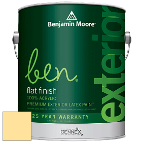 Benjamin Moore Ben 541 Waterborne Exterior Flat Finish краска цвет 339 Lemon Grass